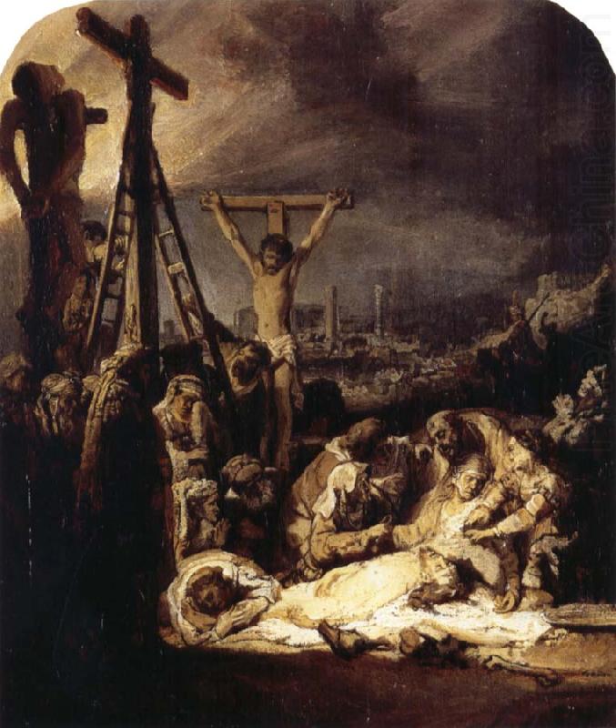REMBRANDT Harmenszoon van Rijn The Lamentation over the Dead Christ oil painting picture